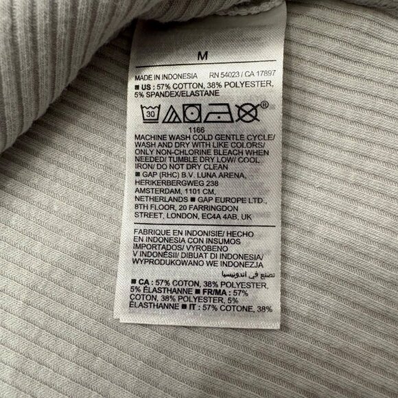 Old Navy Normcore Gray Ribbed Turtleneck Long Sleeve Stretch Top Womens Size M - Picture 6 of 10